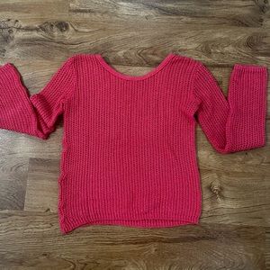 HANDMADE pink crewneck SWEATER